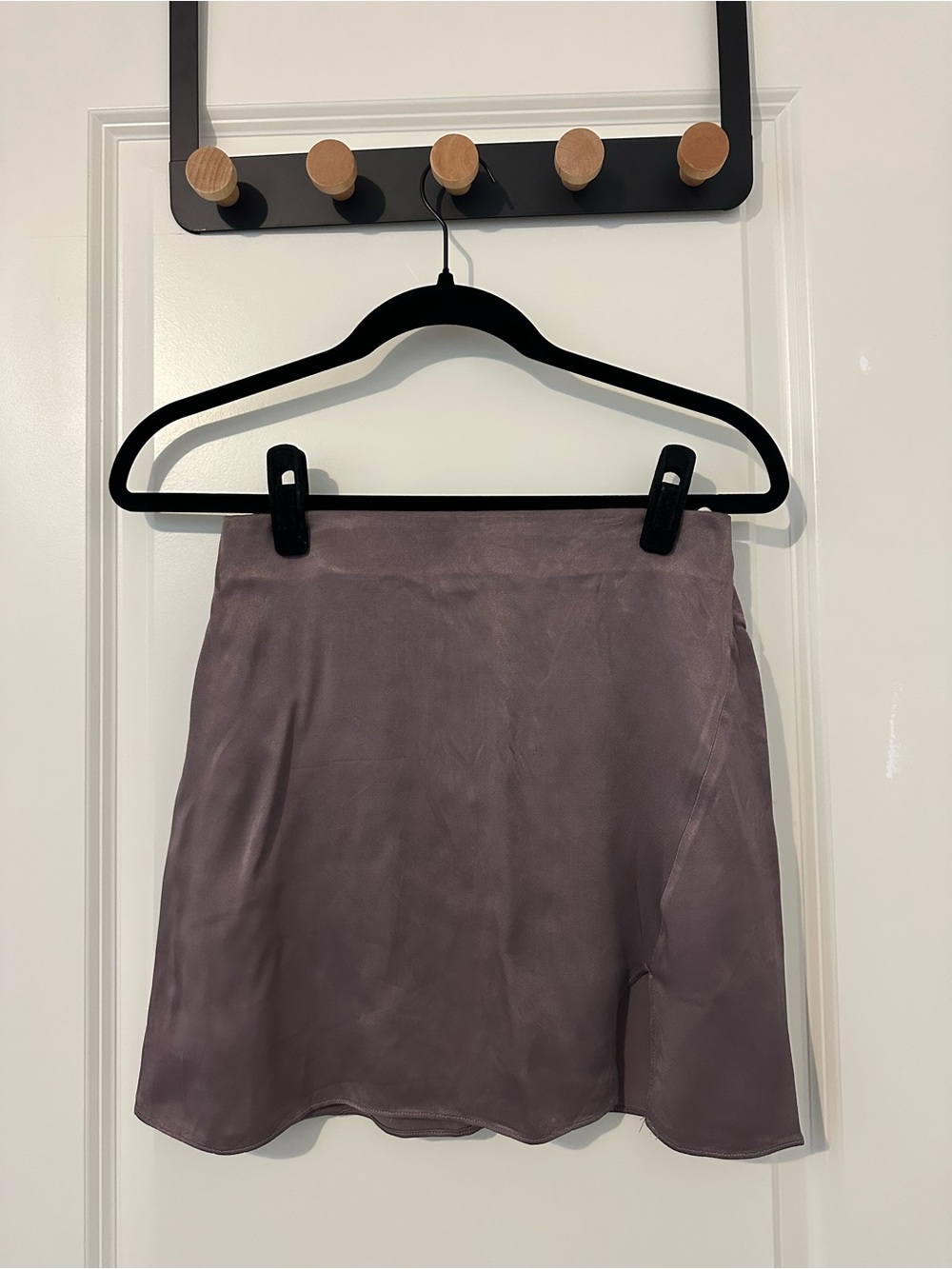 Wilfred Mauve Silk Mini Skirt